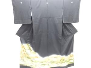作家物　茶室模様留袖(比翼付き)
